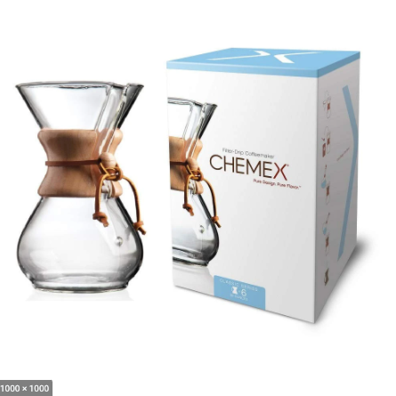 Chemex cafeteira de vidro 6 xícaras | Café du Coin