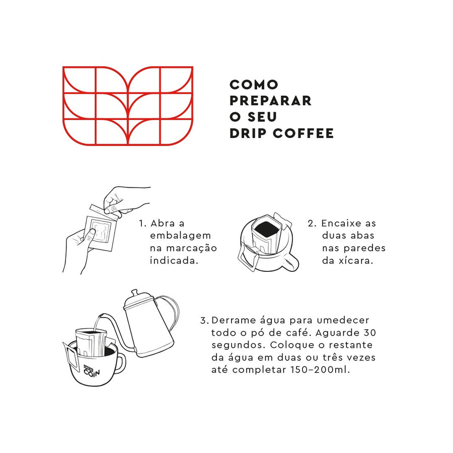 Drip Coffee House Blend - PR & MG (10 sachês) | Café du Coin